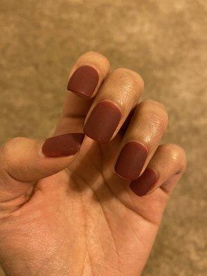 Dip nails. Matte