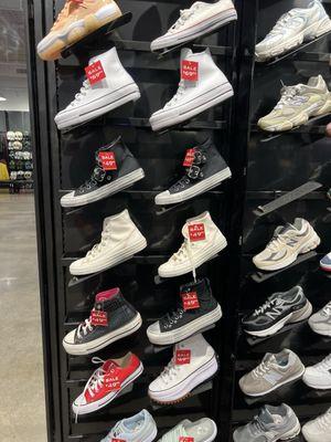 Show display of Converse on sale