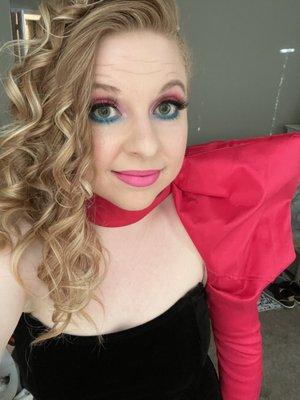 Beautiful makeup done for my 80s themed party.