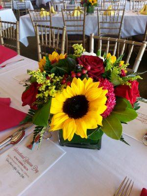 Centerpieces for a Sorority Event in Mission Beach