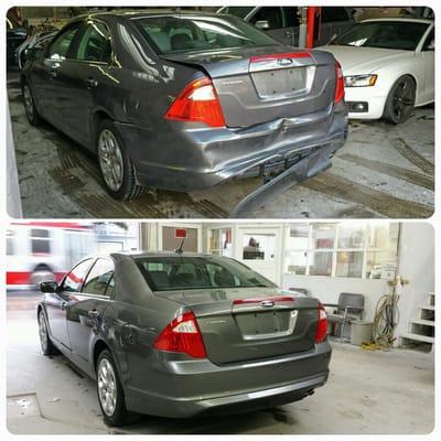 Before & after of our baby, Han. Amazing job by Pro Image going above and beyond! They even touched up the paint!