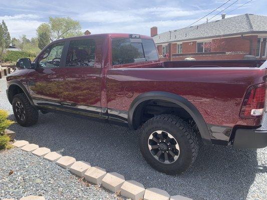 Keyed side of truck