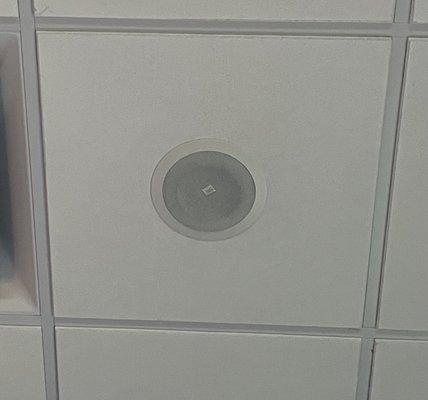 JBL 6" speaker recessed in drop ceiling