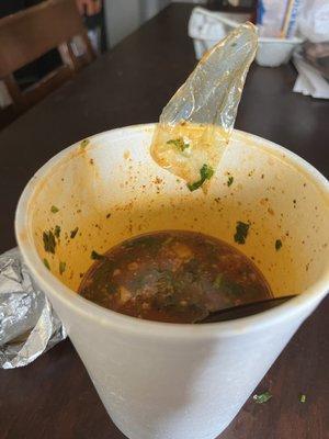 Plastic in menudo