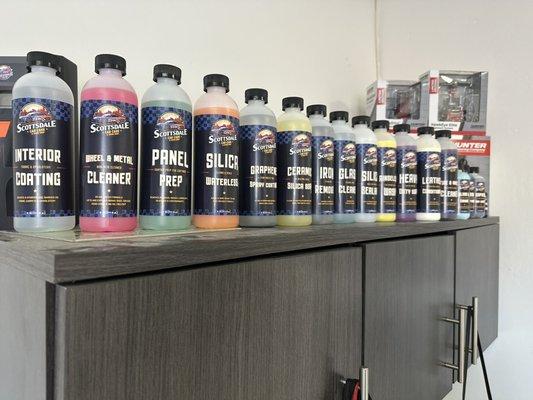 We recently launched an entire state-of-the-art detail line for all your car care and detailing needs.