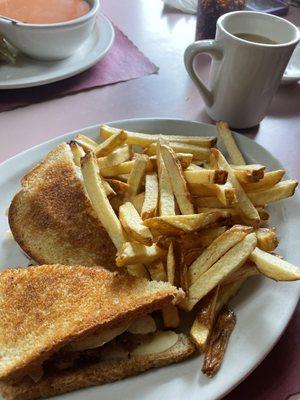 Patty melt and fries