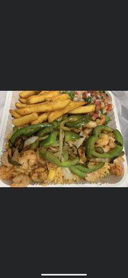 Chicken and shrimp platter