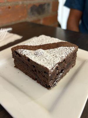 Brownie. Gluten free. Dense but not too dense. A little fudgy and absolutely delicious. Satisfies your chocolate craving.