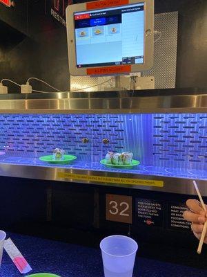 Conveyer belt all you can eat sushi