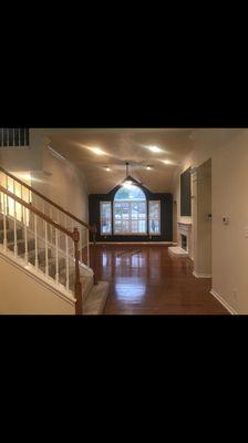 Dallas, Texas. Installed laminated floors and painted interior of the home! Great job.