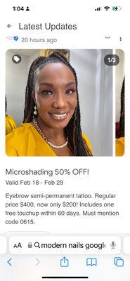 We are running a micro shading special for 50% off.  $400 is the original price and now only $200 with a fee touch up within 60 days.