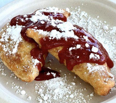 strawberry rhubarb and goat cheese empanadas