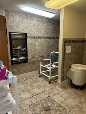 More of the same nursing home shower room that I gutted and retiled floor and walls.