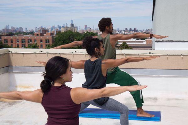 We practice on the rooftop when the weather is permitting.