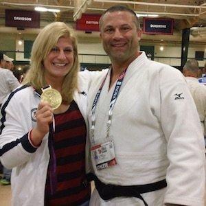 2 x Olympic Judo Gold Medalist and UFC Champion Kayla Harrison with Mark Staniszewski at P&F World Games