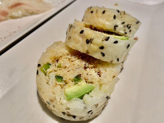 Blue crab cut roll