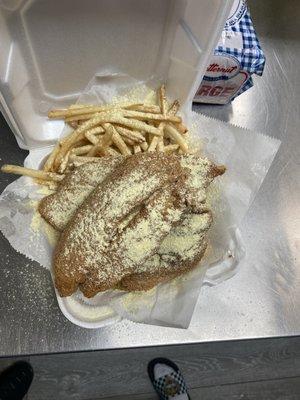 Catfish filets with lemon pepper