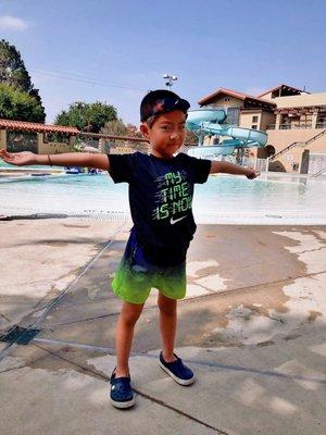 Stretch before you jump in the pool