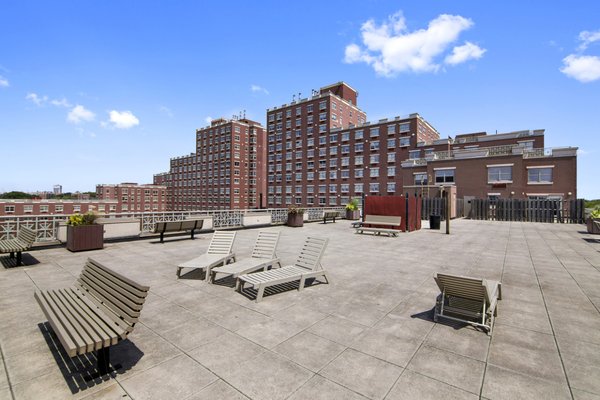 Terrace with Manhattan Skyline views