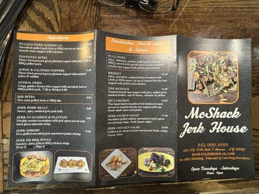 take-out menu