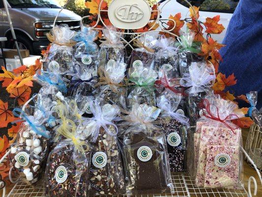 Selection of chocolate bark