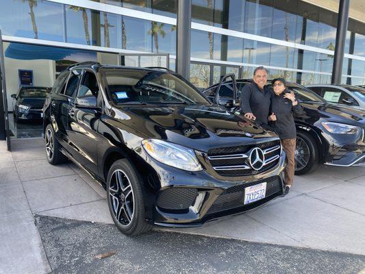 My wife and I enjoying our new GLE350