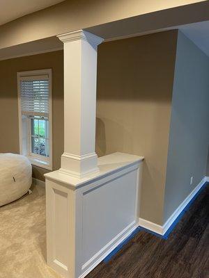 Trim and painting and drywall repair