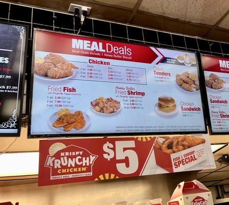 Krispy Krunchy Chicken Menu