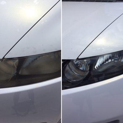 Before & after headlight