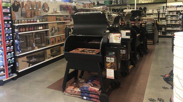 We carry a variety of Traeger Grills and smokers in our store and host monthly cooking demos for our customers.