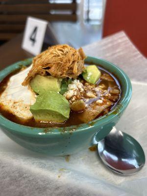 Tortilla soup with chicken.