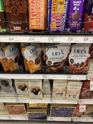 Lilys chocolates-sweetened with Stevia.!