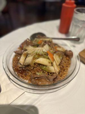 Beef Pan Fried Noodle with Vegetable