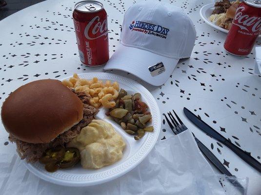 Thank you, City Barbeque for lunch today at Keeneland's Hero's Day. AWESOME