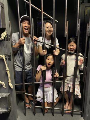 One of our favorite families to break out of the prison break escape room.