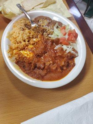 Asado, Rice and Beans.   So tender and delicious.