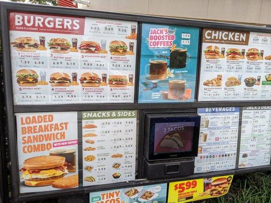 Drive Thru Menu