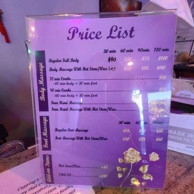 Price List as of 6.12.2021