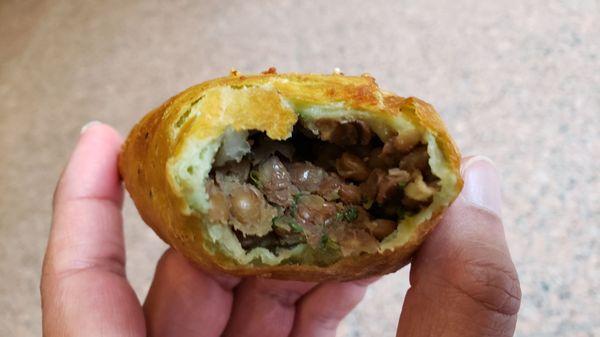 Interior of veggie sambusa ($2.50). Decent, not amazing.