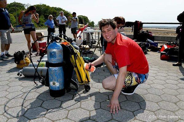 At the Annual Orchard Beach Cleanup Event in May of 2019