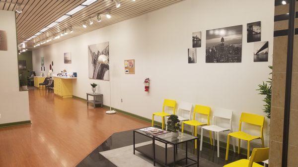 Orthodontist and Braces in Orange County reception area.