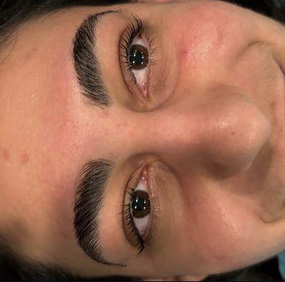 Brow lamination and lash lift after see instagram for before! 
@ivytheesthi