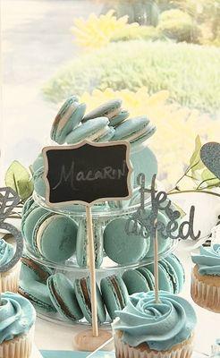 Tiffany blue macarons