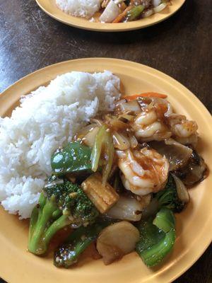 Garlic shrimp - lunch portion