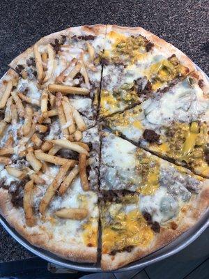 Cheesesteak pizza