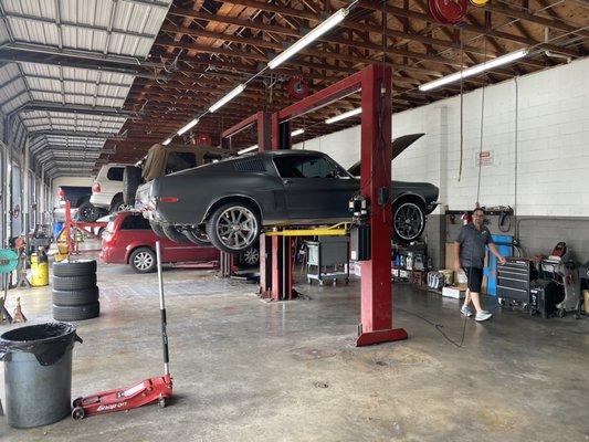 Nice 68 Mustang in the shop.