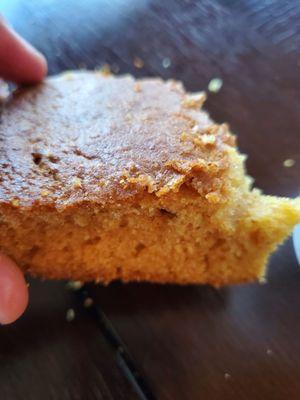 Stale,  dry corn bread