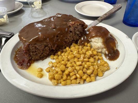 Meatloaf special!  Good eating.