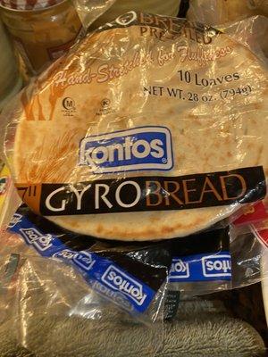 GyroBread for hummus and Lebanese salad