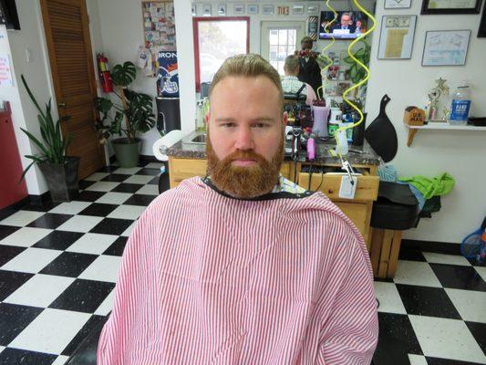 Beard trim front view